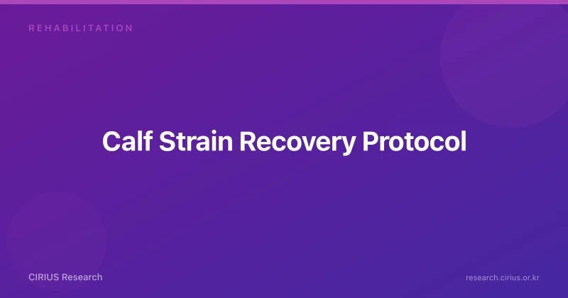 Calf Strain Recovery Protocol