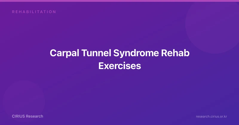 Carpal Tunnel Syndrome Rehab Exercises