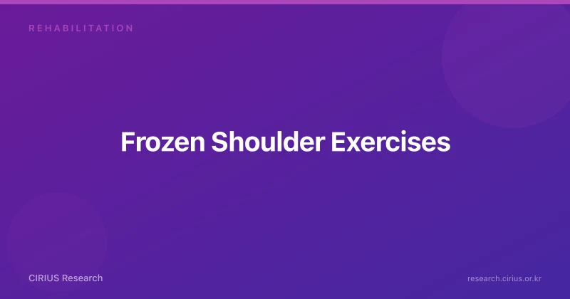 Frozen Shoulder Exercises
