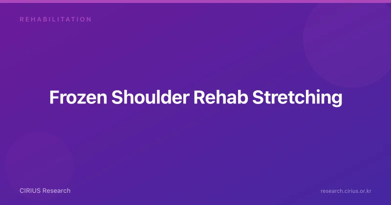 Frozen Shoulder Rehab Stretching