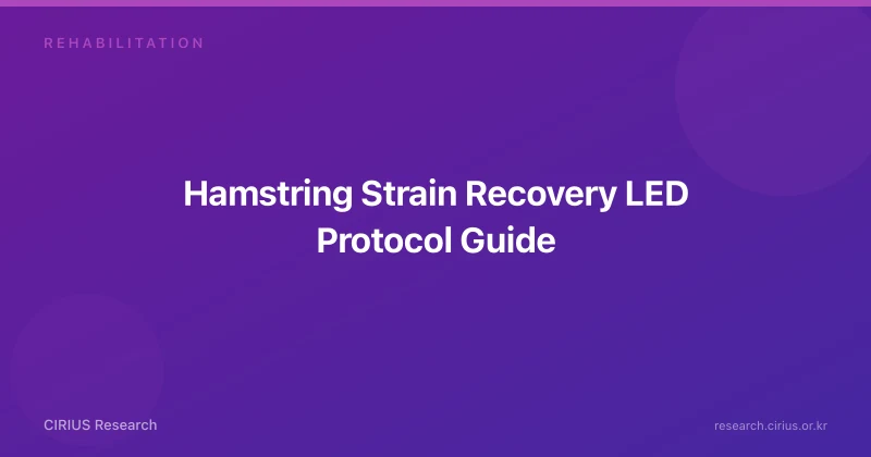 Hamstring Strain Recovery LED Protocol Guide
