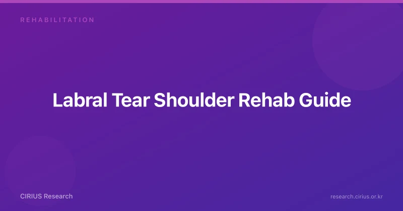 Labral Tear Shoulder Rehab Guide