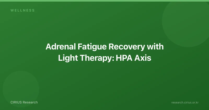 Adrenal Fatigue Recovery with Light Therapy: HPA Axis