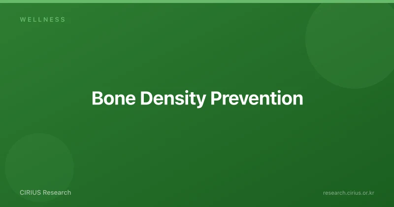 Bone Density Prevention
