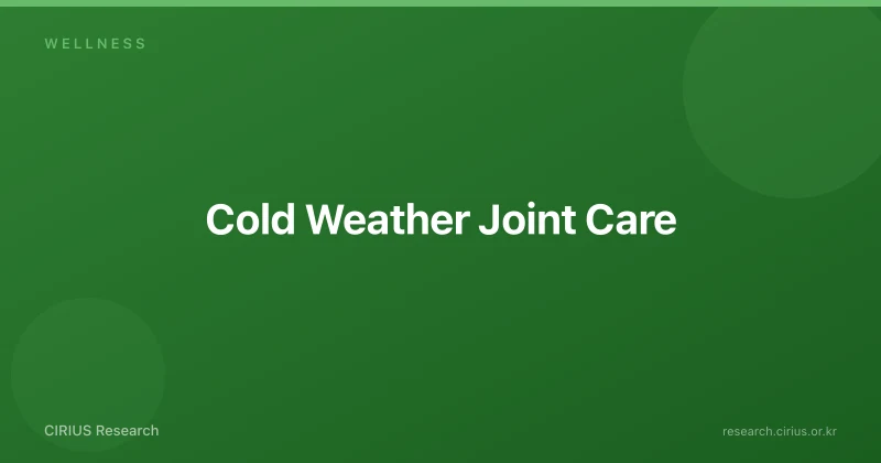 Cold Weather Joint Care