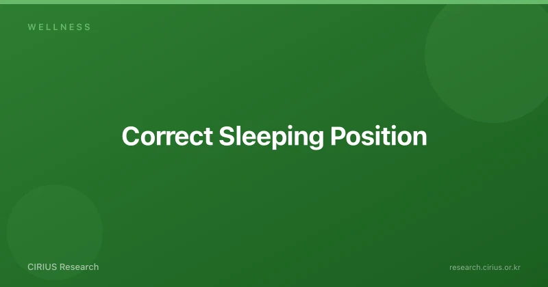 Correct Sleeping Position