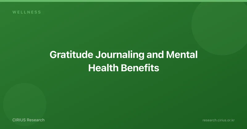 Gratitude Journaling and Mental Health Benefits