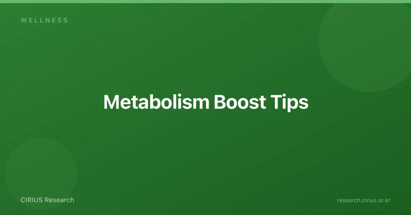 Metabolism Boost Tips