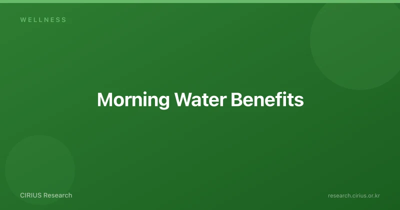 Morning Water Benefits